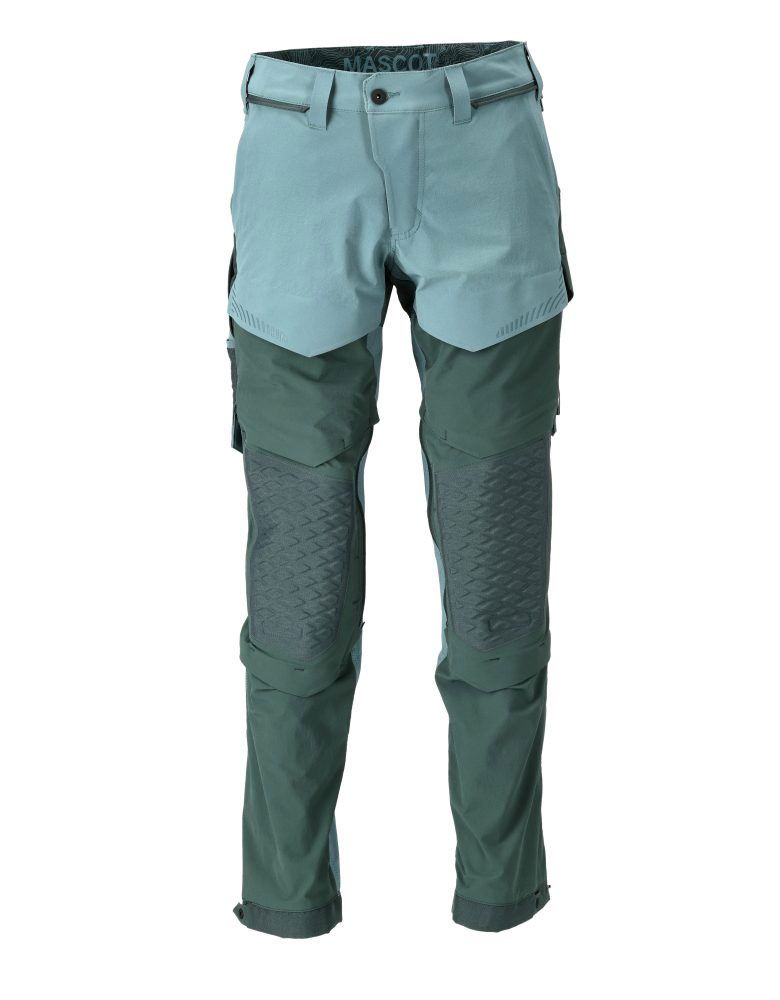 MASCOT Herren Hose mit Knietaschen Hell Waldgrün/Waldgrün 22279