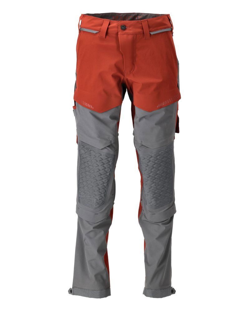 MASCOT Herren Hose mit Knietaschen Herbstrot/Anthrazitgrau 22279