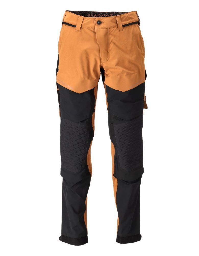 MASCOT Herren Hose mit Knietaschen Nussbraun/Schwarz 22279