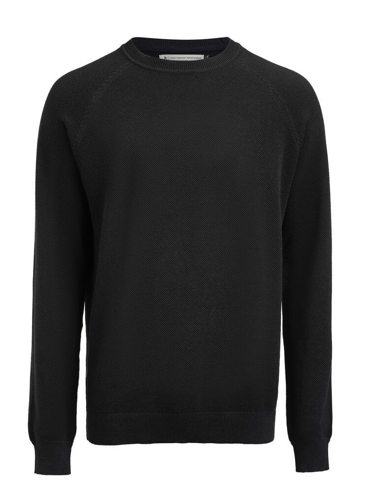 James Harvest Herren Strickpullover Schwarz
