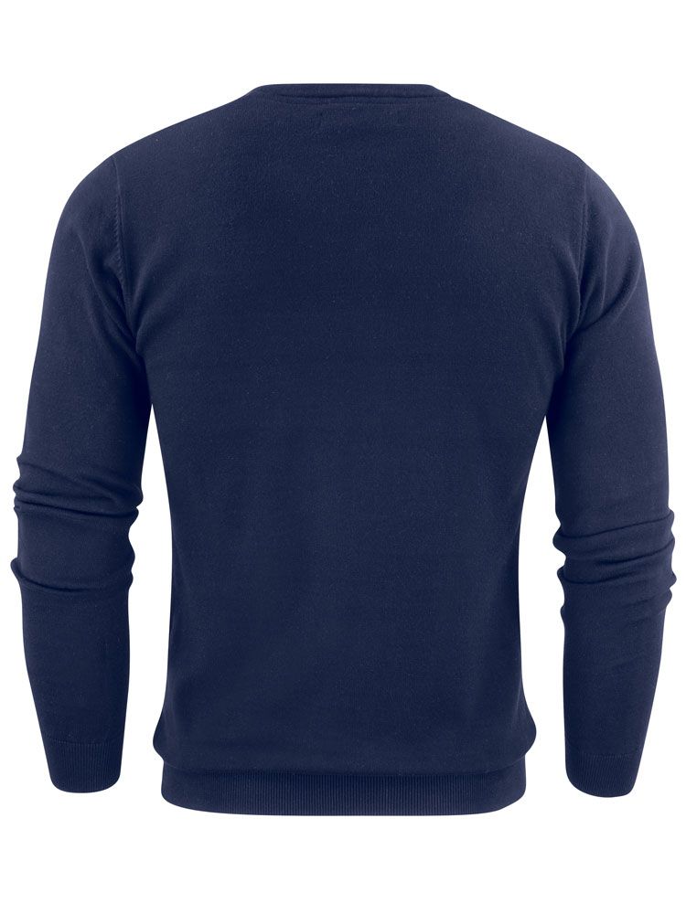 James Harvest Herren Strickpullover mit V-Ausschnitt Marine