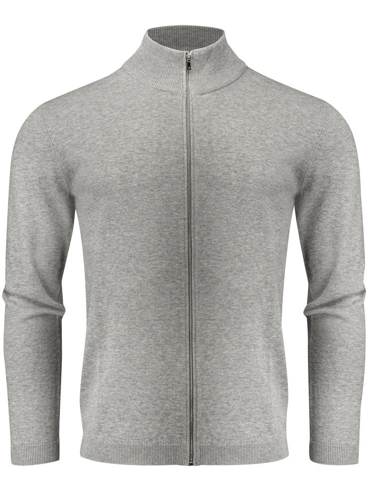 James Harvest Herren Cardigan Grau Meliert