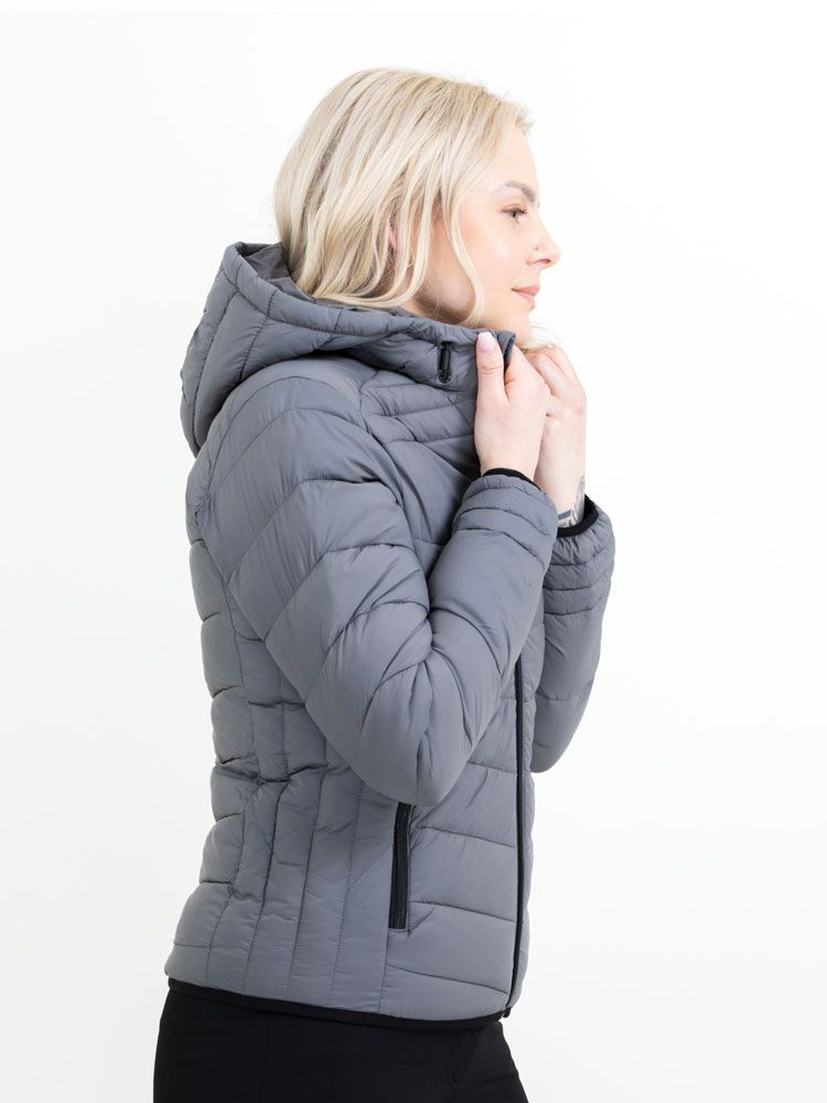 Printer Damen Jacke Base Grau