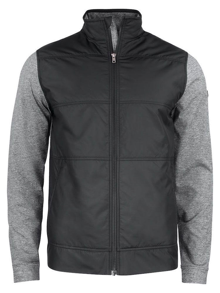 Schwarze Herren Sweatjacke, warm, Stehkragen, sportlich und bequem