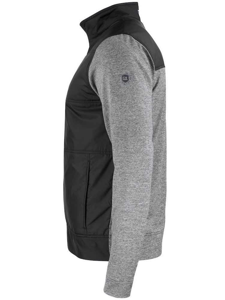 Schwarze Herren Sweatjacke, warm, Stehkragen, sportlich und bequem