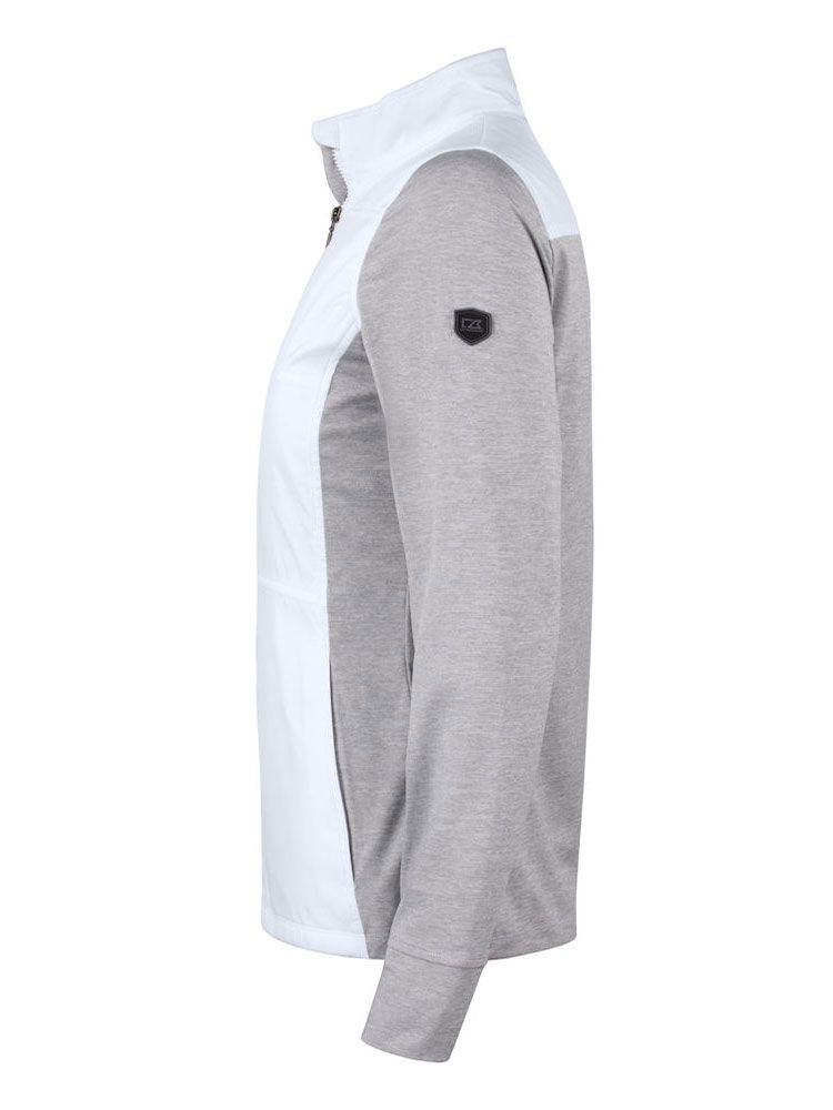 Weiße Herren Sweatjacke mit Reißverschluss, sportlich und bequem