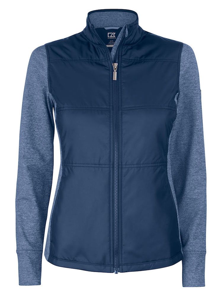 Stealth Jacke Damen Dunkelblau, sportlich, wind- und wasserabweisend, mit Stehkragen und Reißverschlusstaschen