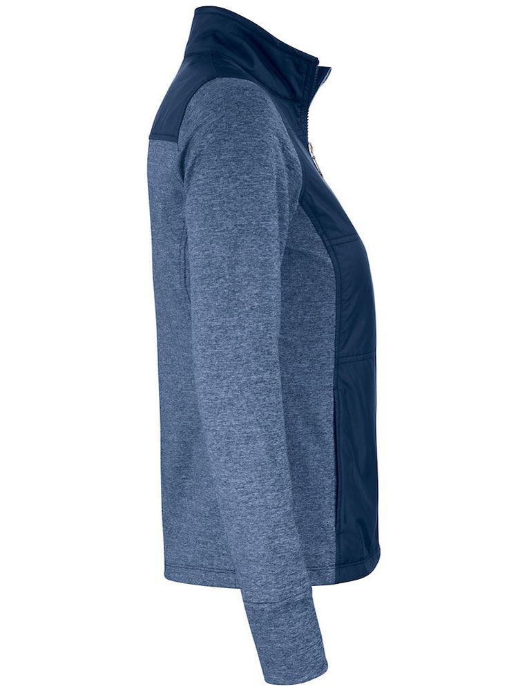 Stealth Jacke Damen Dunkelblau, sportlich, wind- und wasserabweisend, mit Stehkragen und Reißverschlusstaschen