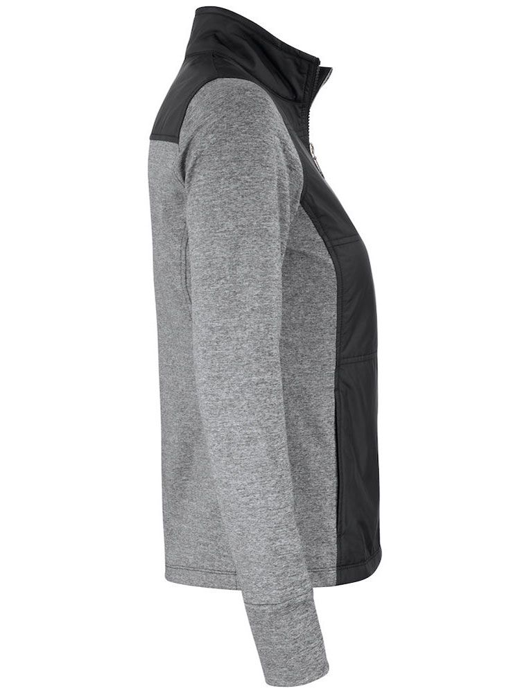 Stealth Jacke Damen Schwarz, warme Sportjacke, wind- und wasserabweisend, mit Stehkragen und Reißverschlusstaschen