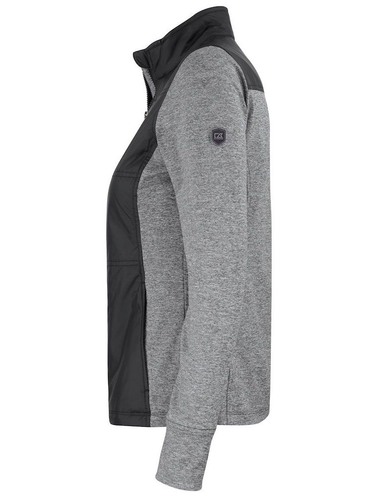 Stealth Jacke Damen Schwarz, warme Sportjacke, wind- und wasserabweisend, mit Stehkragen und Reißverschlusstaschen