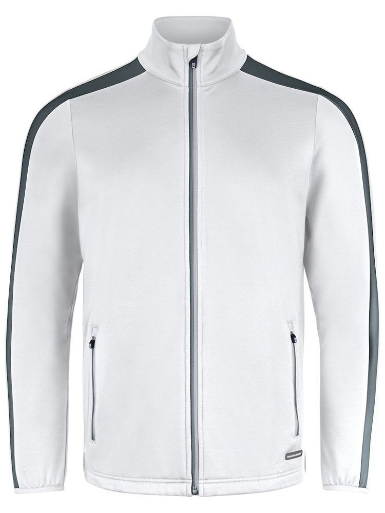 Weiße Herren Fleecejacke, bequem und warm