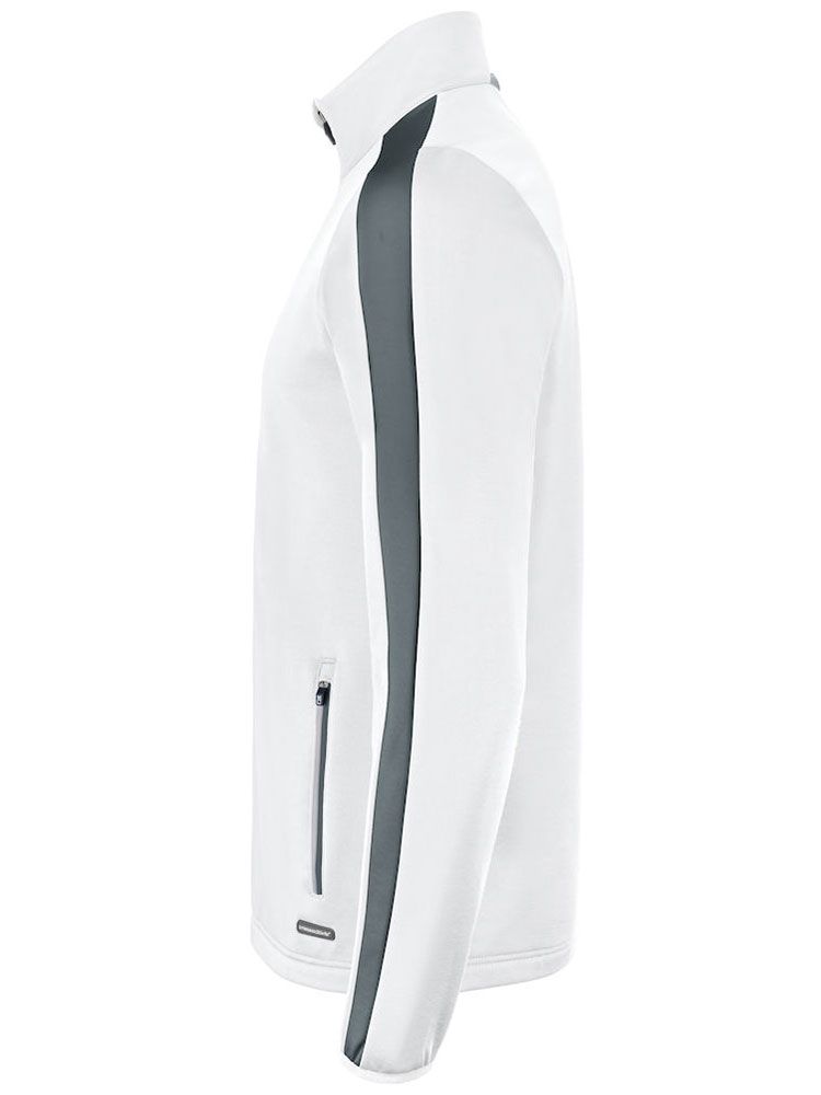 Weiße Herren Fleecejacke, bequem und warm