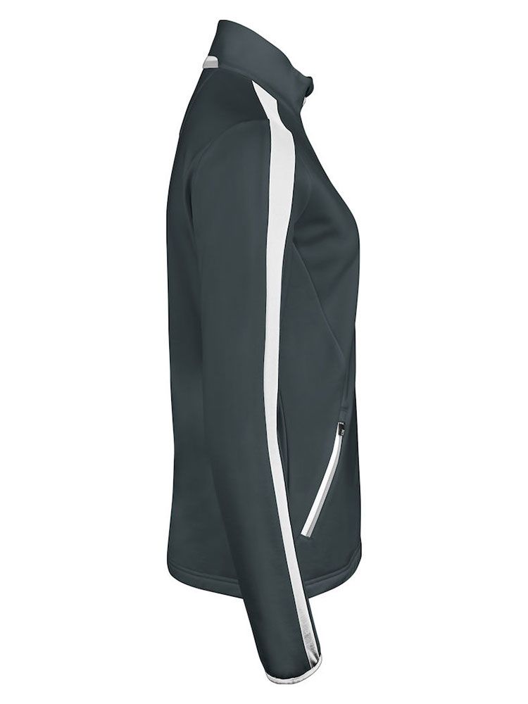 Fleecejacke für Winter Damen in Blau, warm und atmungsaktiv, mit Stehkragen und Reißverschlusstaschen