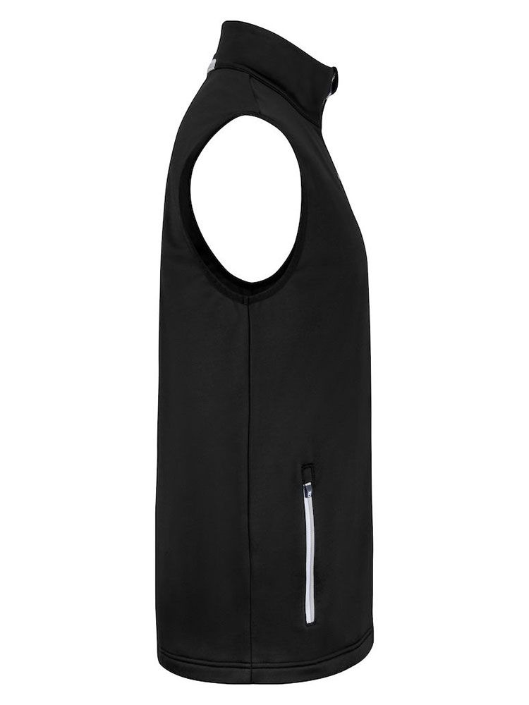 Schwarze Herren Fleeceweste mit Stehkragen, warm und bequem