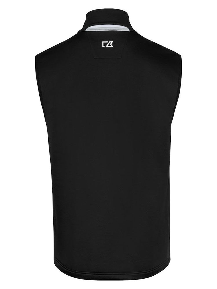 Schwarze Herren Fleeceweste mit Stehkragen, warm und bequem