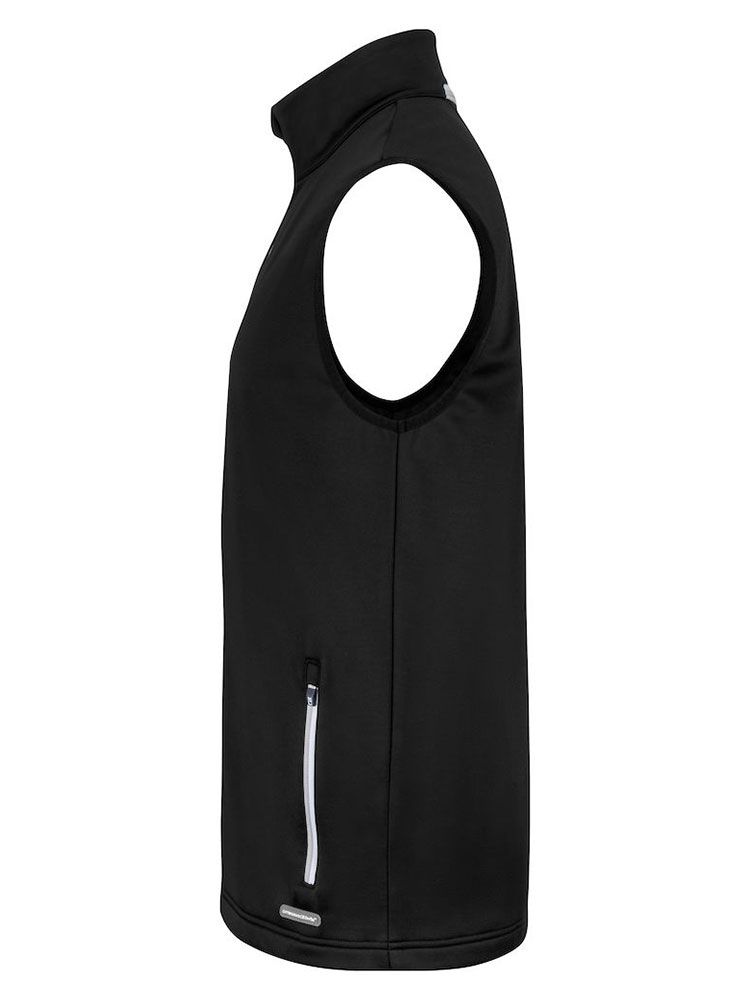 Schwarze Herren Fleeceweste mit Stehkragen, warm und bequem