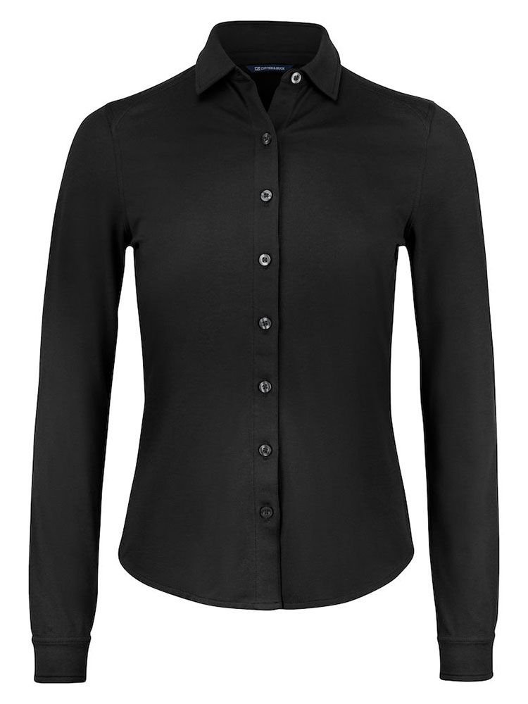 Business Bluse für Damen aus Tri-Blend-Stretch – ideal für Büro, Reise & Kundenkontakt