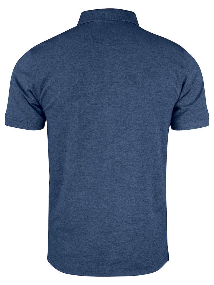 Business Polo Herren blau-meliert mit modernem Schnitt und UV-Schutz