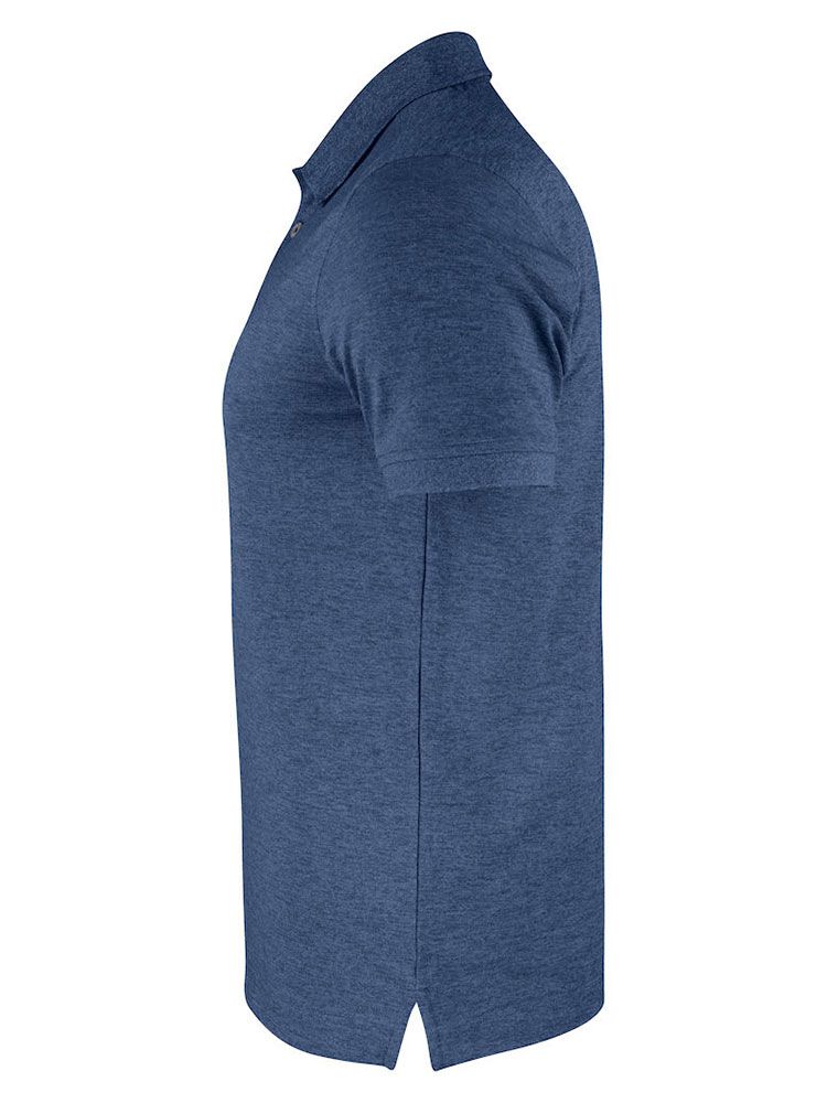 Business Polo Herren blau-meliert mit modernem Schnitt und UV-Schutz