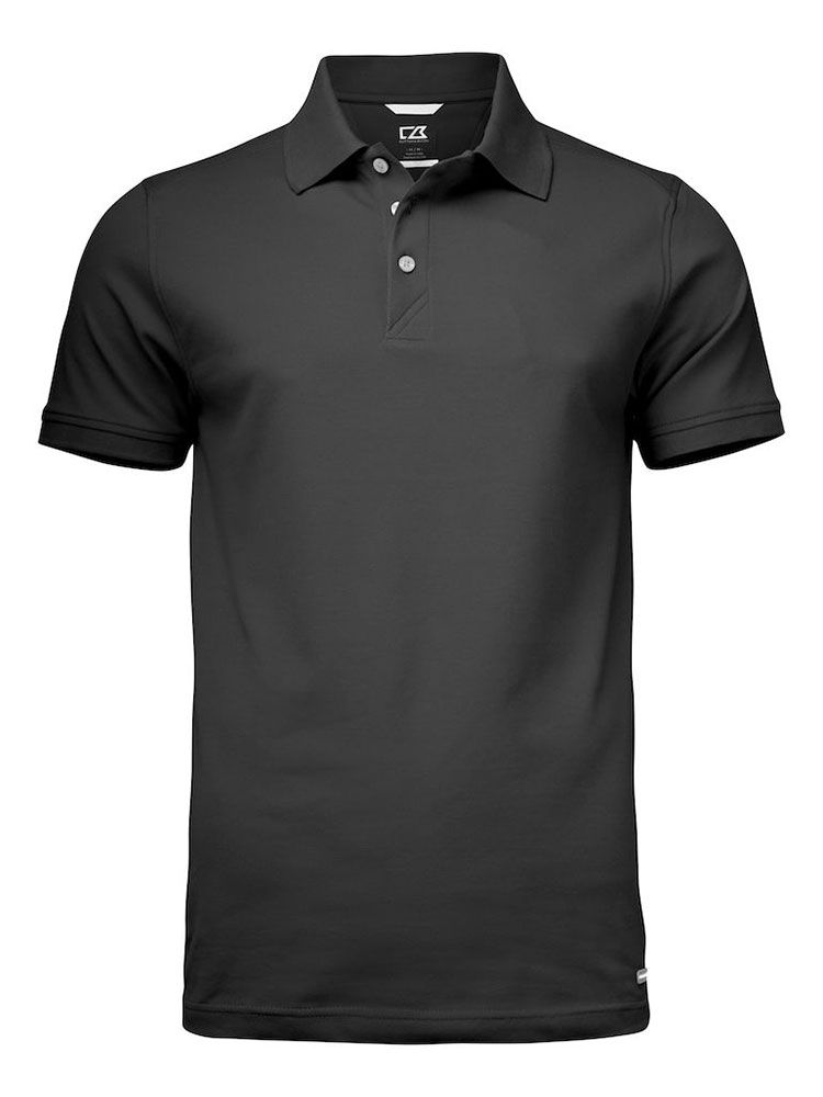 Poloshirt in grau für Herren von Cutter & Buck mit UV-Schutz und sportlicher Passform