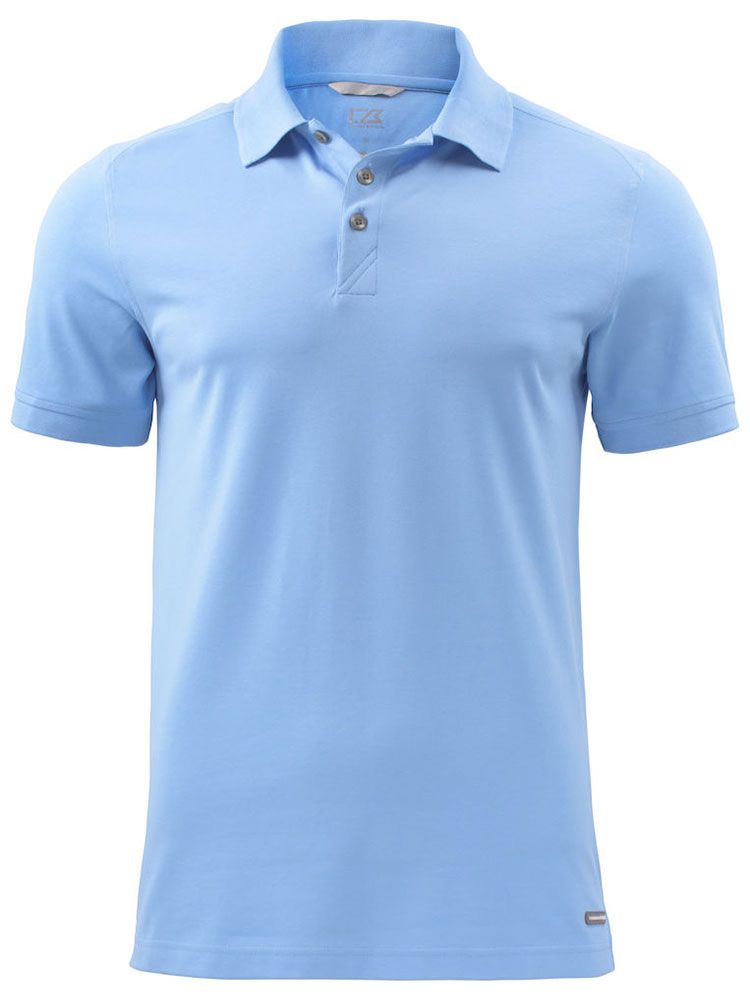 Poloshirt hellblau Herren von Cutter & Buck mit UV-Schutz und modernem Schnitt