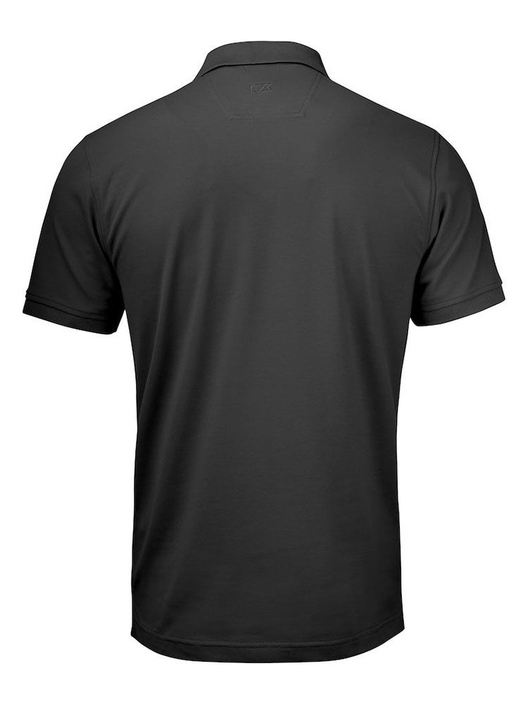 Poloshirt schwarz Herren von Cutter & Buck mit UV-Schutz und klassischem Schnitt
