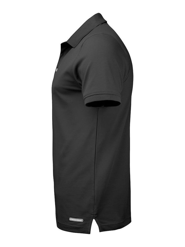 Poloshirt schwarz Herren von Cutter & Buck mit UV-Schutz und klassischem Schnitt