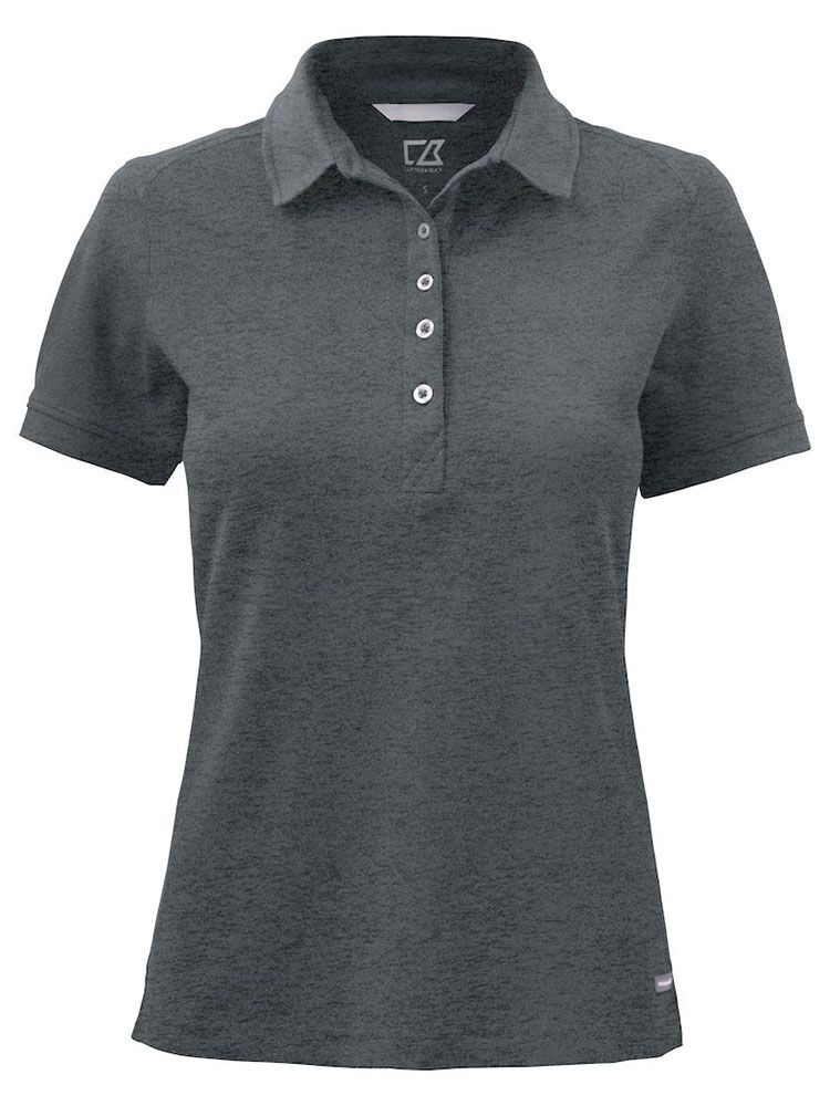 Damen Poloshirt Grau von Cutter & Buck mit UV-Schutz und femininer Passform – ideal für Büro und Service