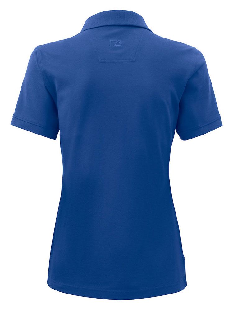 Damen Poloshirt blau von Cutter & Buck mit UV-Schutz und femininem Schnitt – ideal für Büro und Kundenkontakt