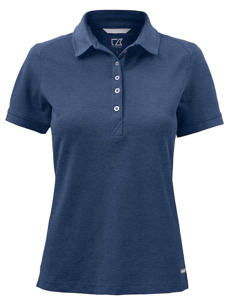 Damen Poloshirt Dunkelblau von Cutter & Buck mit UV-Schutz und femininem Schnitt – ideal für Büro und Kundenkontakt