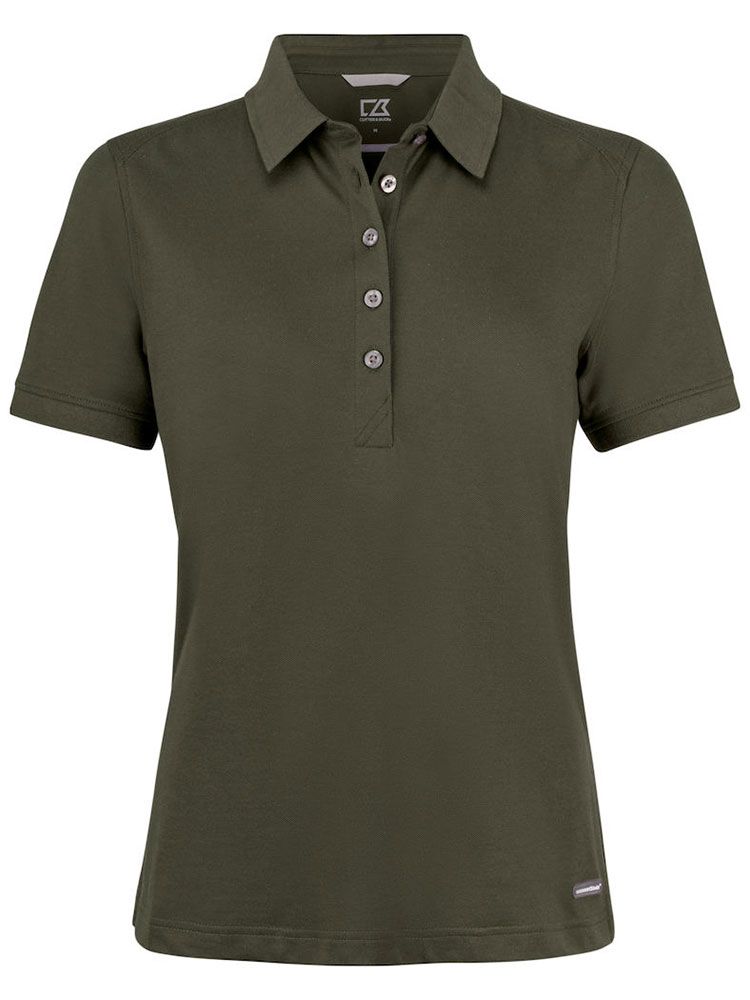 Damen Business Polo in Olivgrün von Cutter & Buck mit UV-Schutz