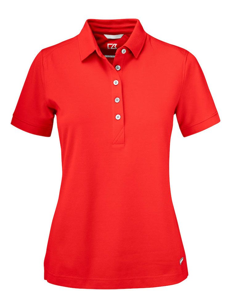 Poloshirt Damen rot von Cutter & Buck mit UV-Schutz und femininer Passform