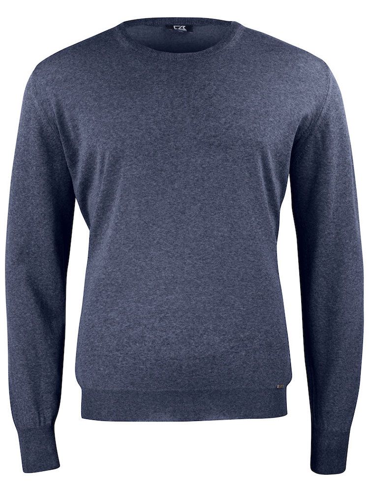 Merinowolle Pullover Herren in Blau, weich, warm und atmungsaktiv, Rundhalsausschnitt