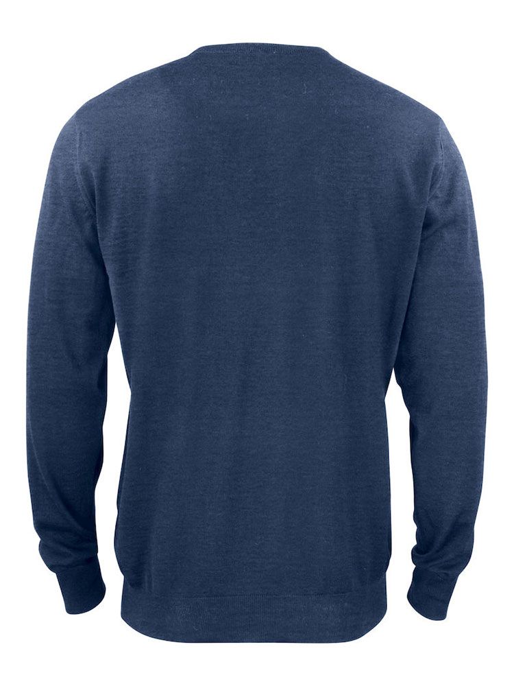 Merinowolle Pullover Herren in Blau, weich, warm und atmungsaktiv, Rundhalsausschnitt