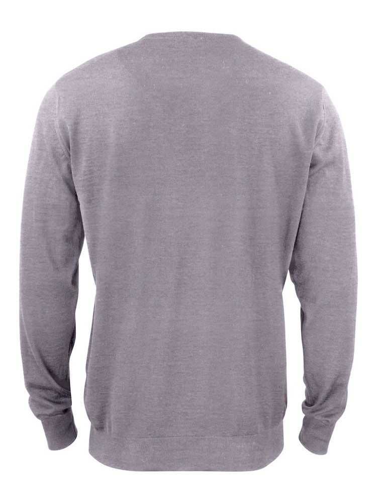 Merinowolle Pullover für Herren in grau, weich, warm und atmungsaktiv, Rundhalsausschnitt