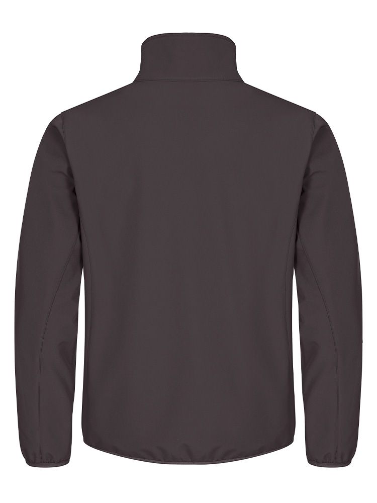 Graue Herren Softshelljacke mit Reißverschlusstaschen und elastischem Bund – ideal für Alltag & Outdoor