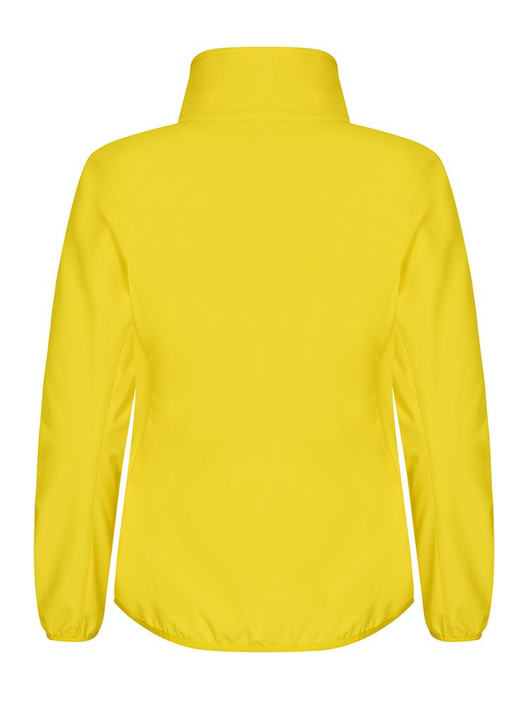 Softshelljacke Damen Gelb – leichte, wetterfeste Outdoorjacke mit klassischem Schnitt
