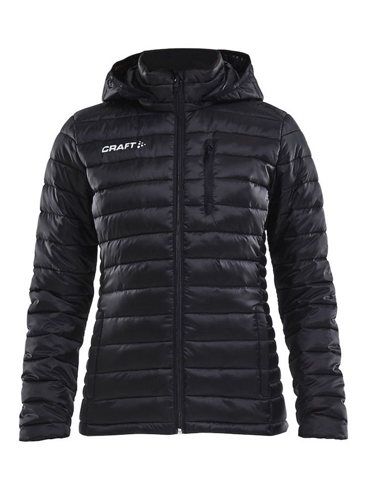 Steppjacke Damen schwarz von CRAFT – leicht, winddicht & wasserabweisend, mit Kapuze