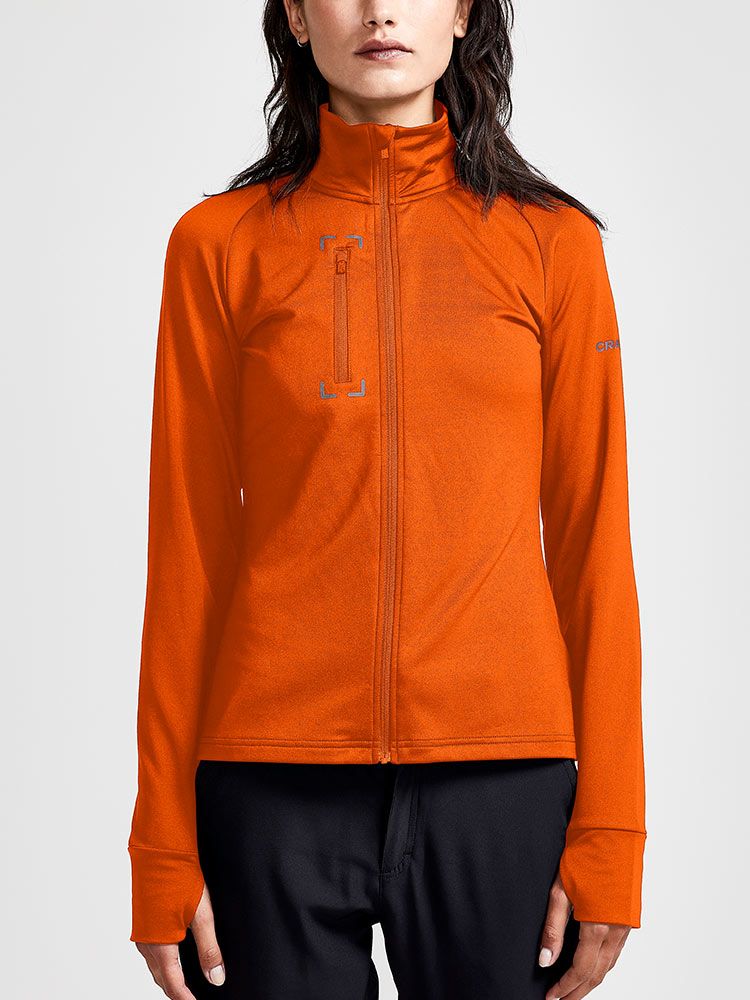 Midlayer Jacke Damen Orange