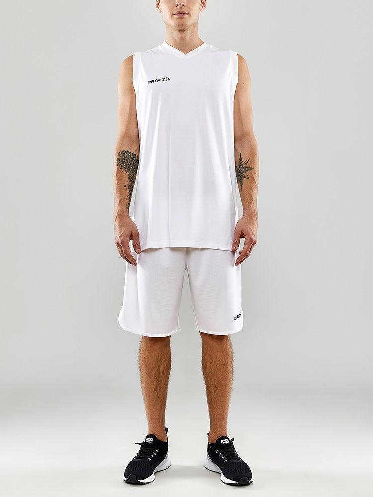 Kurze Herren Trainingshose Weiß