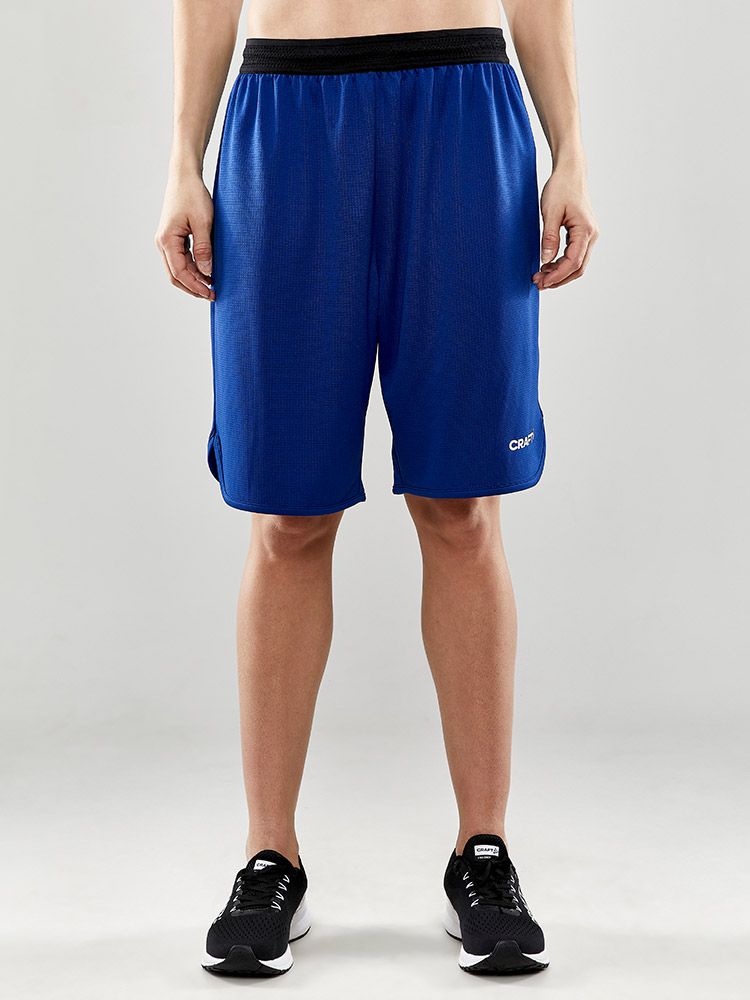 Kurze Damen Trainingshose Blau