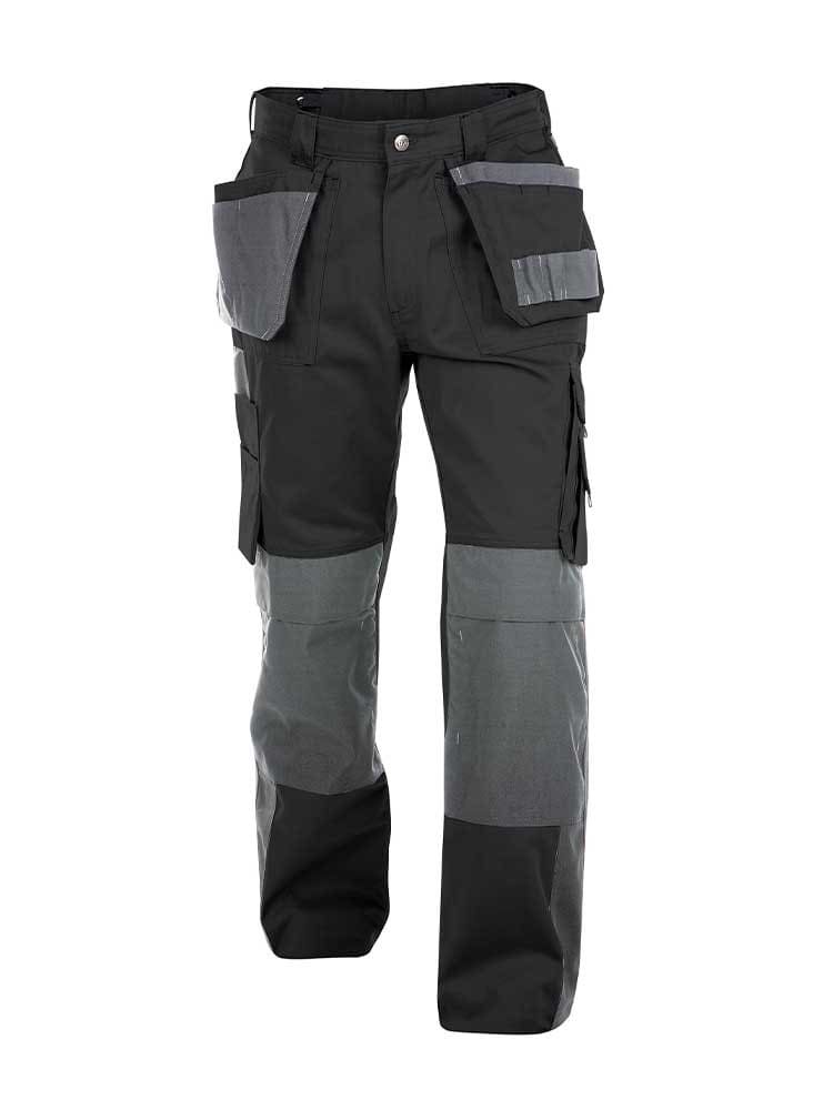 Dassy mens work pants Seattle with holster pockets and knee pad pockets two-tone