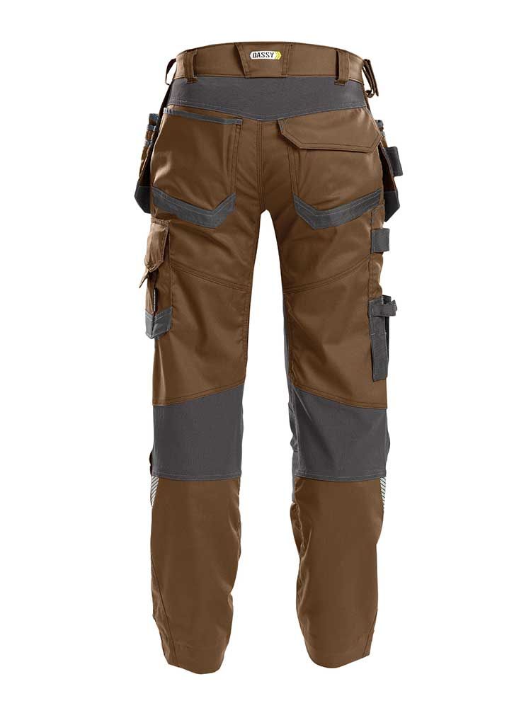 Dassy work pants Flux with stretch, holster pockets and knee pad pockets