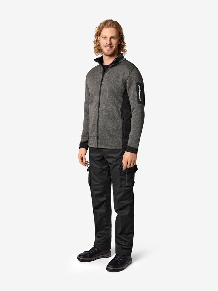 Unisex Fleecejacke Christoph anthrazit-schwarz