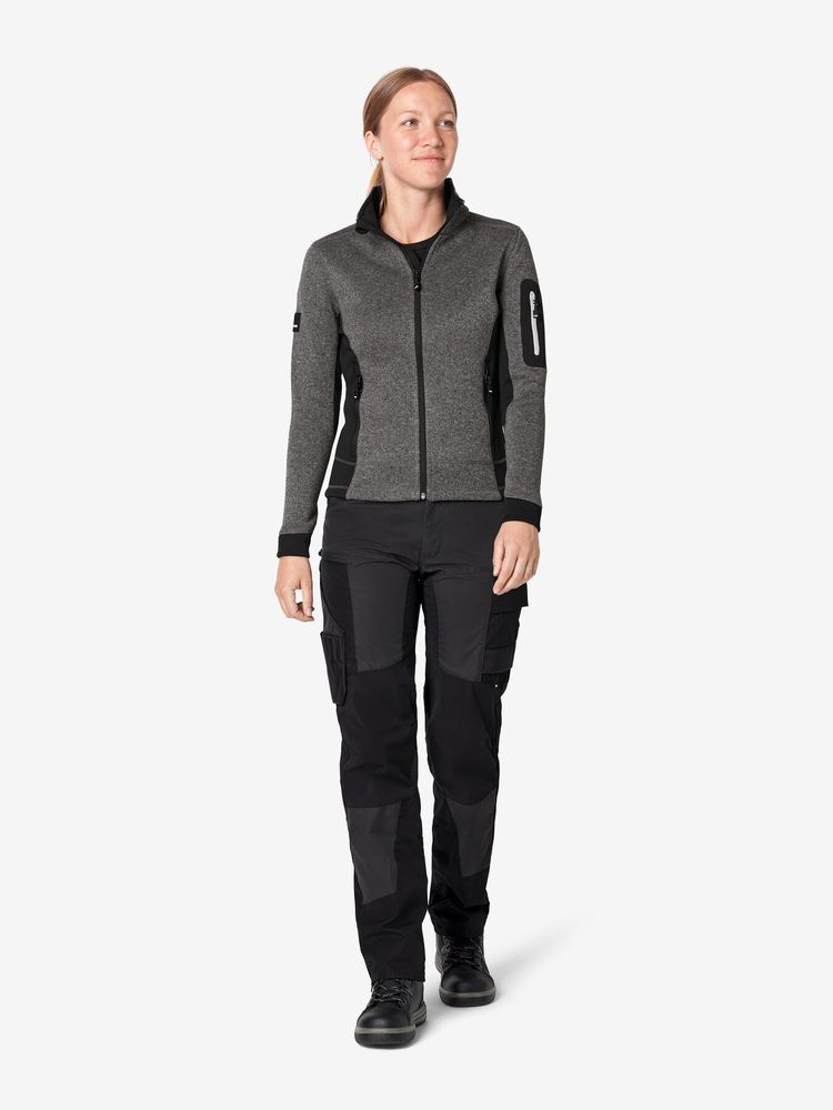 Damen Fleecejacke Marieke anthrazit-schwarz