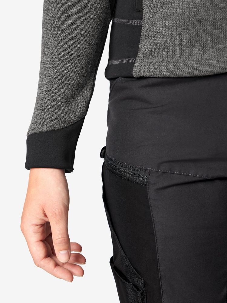 Damen Fleecejacke Marieke anthrazit-schwarz