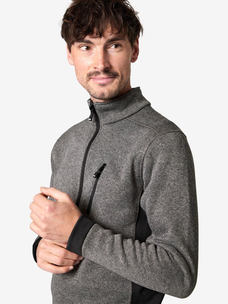 Unisex Fleece Troyer Patrick anthrazit-schwarz