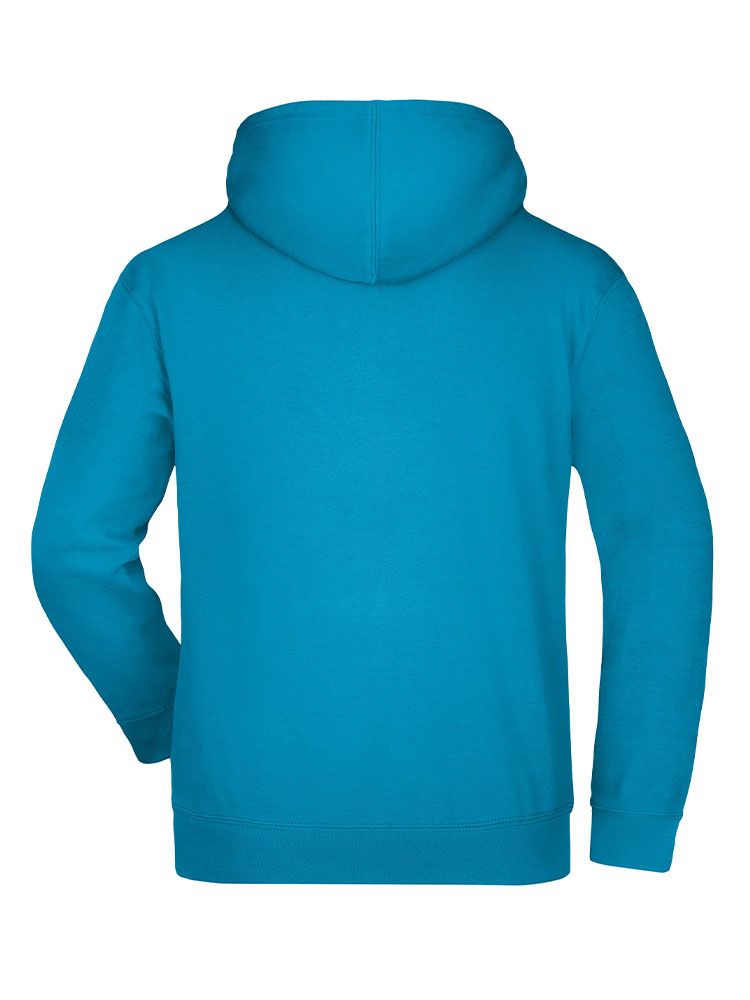 Hoodie Türkis Herren mit Kapuze, Kängurutasche und sportlichem Schnitt