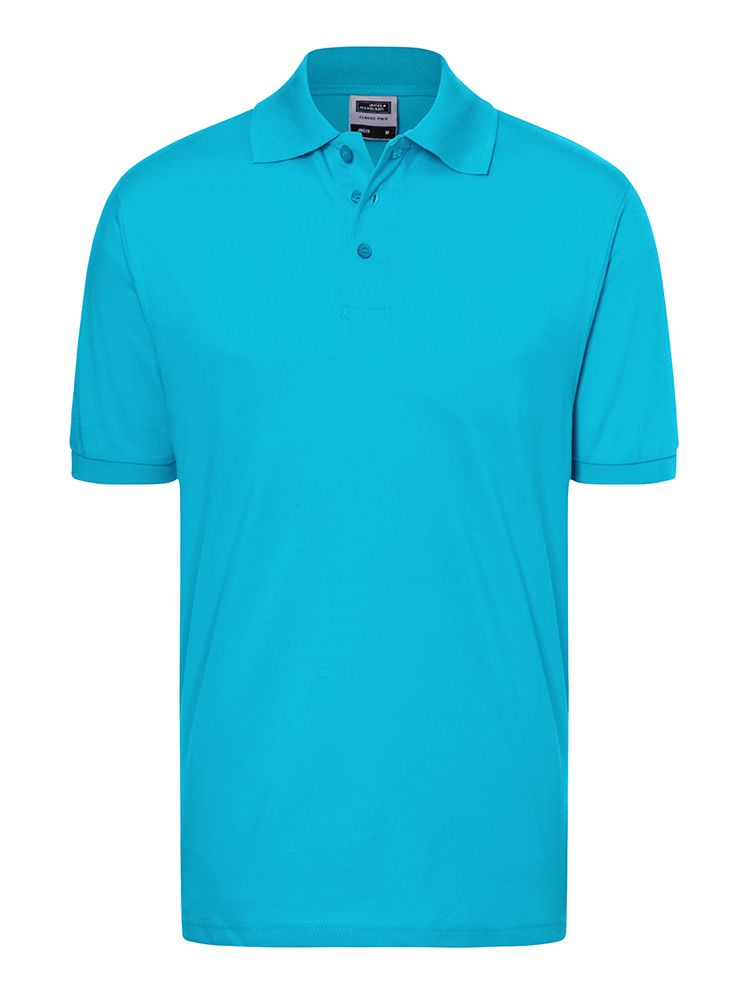 Polohemd Herren in Türkis