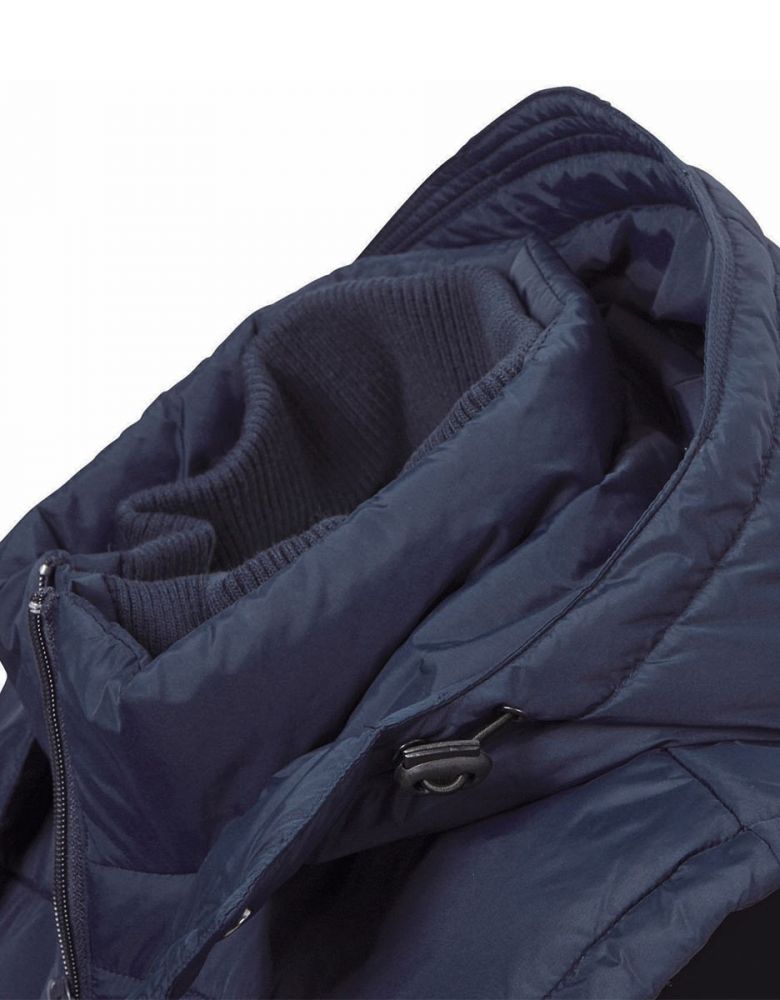 Steppweste Damen mit Kapuze, taillierter Schnitt, winddicht, wasserabweisend, mit Front-, Brust- und Innentasche